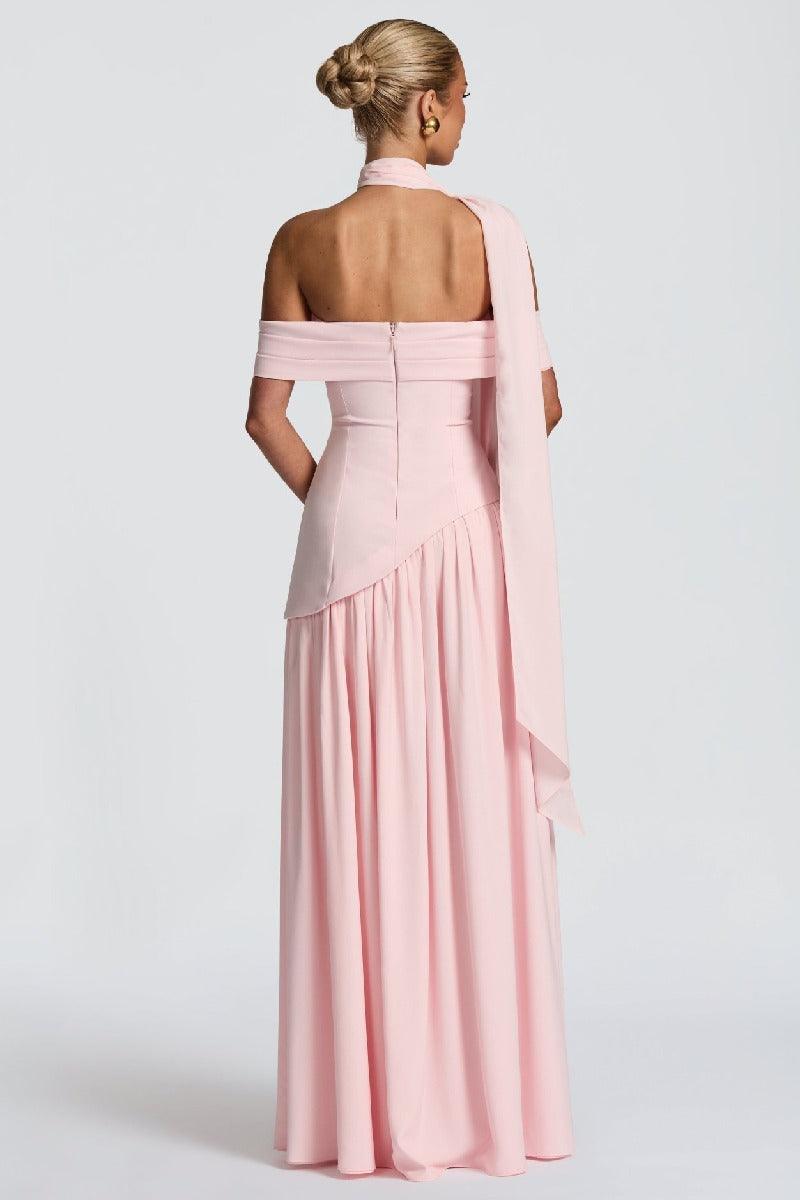 Sheath-Column Floor Length Silk-Like Wedding Guest Dress 963358428274
