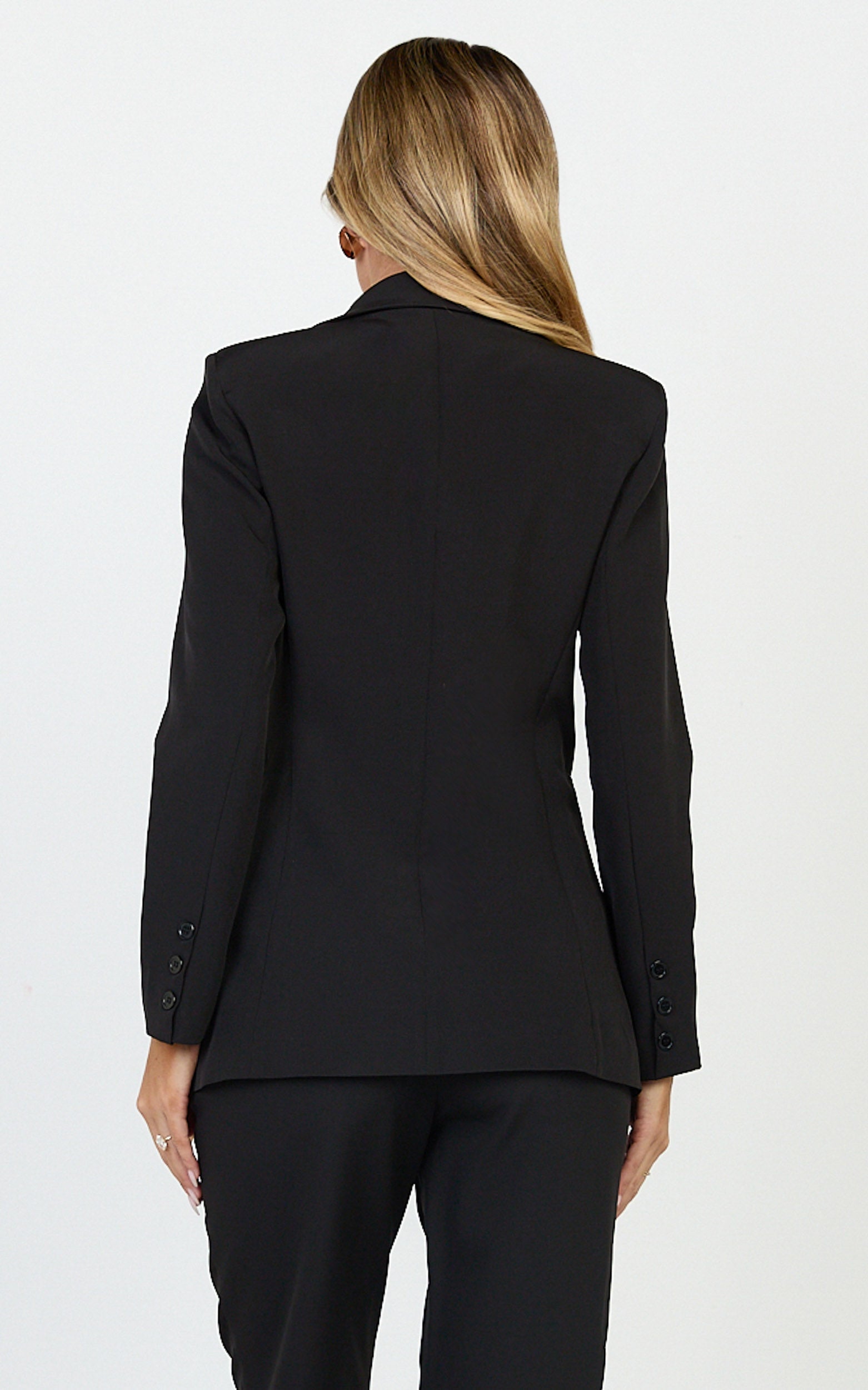 Hermie Blazer - Single Breasted Blazer in Black
