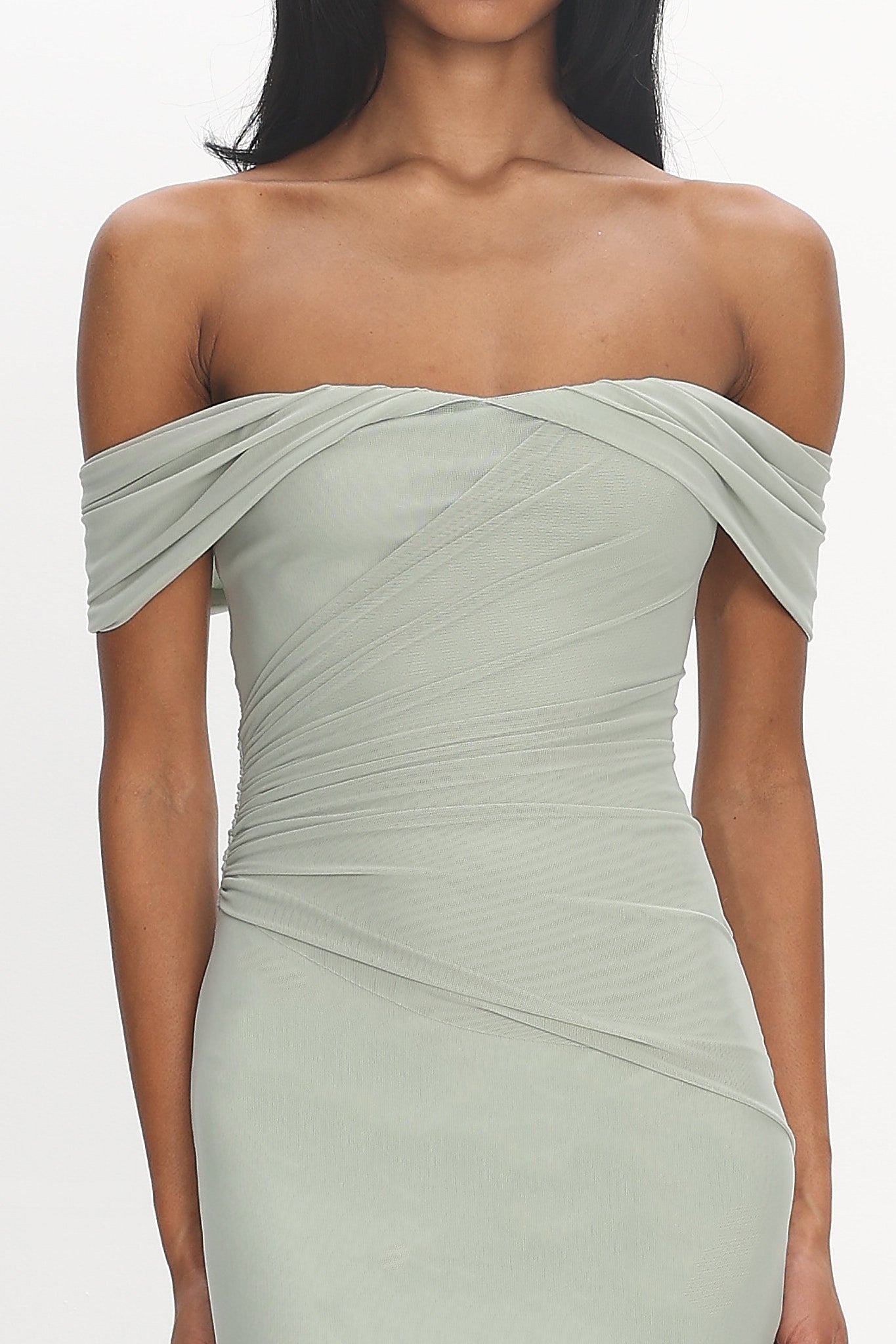 Apr¨¨s Dark Off-Shoulder Maxi Dress Sage