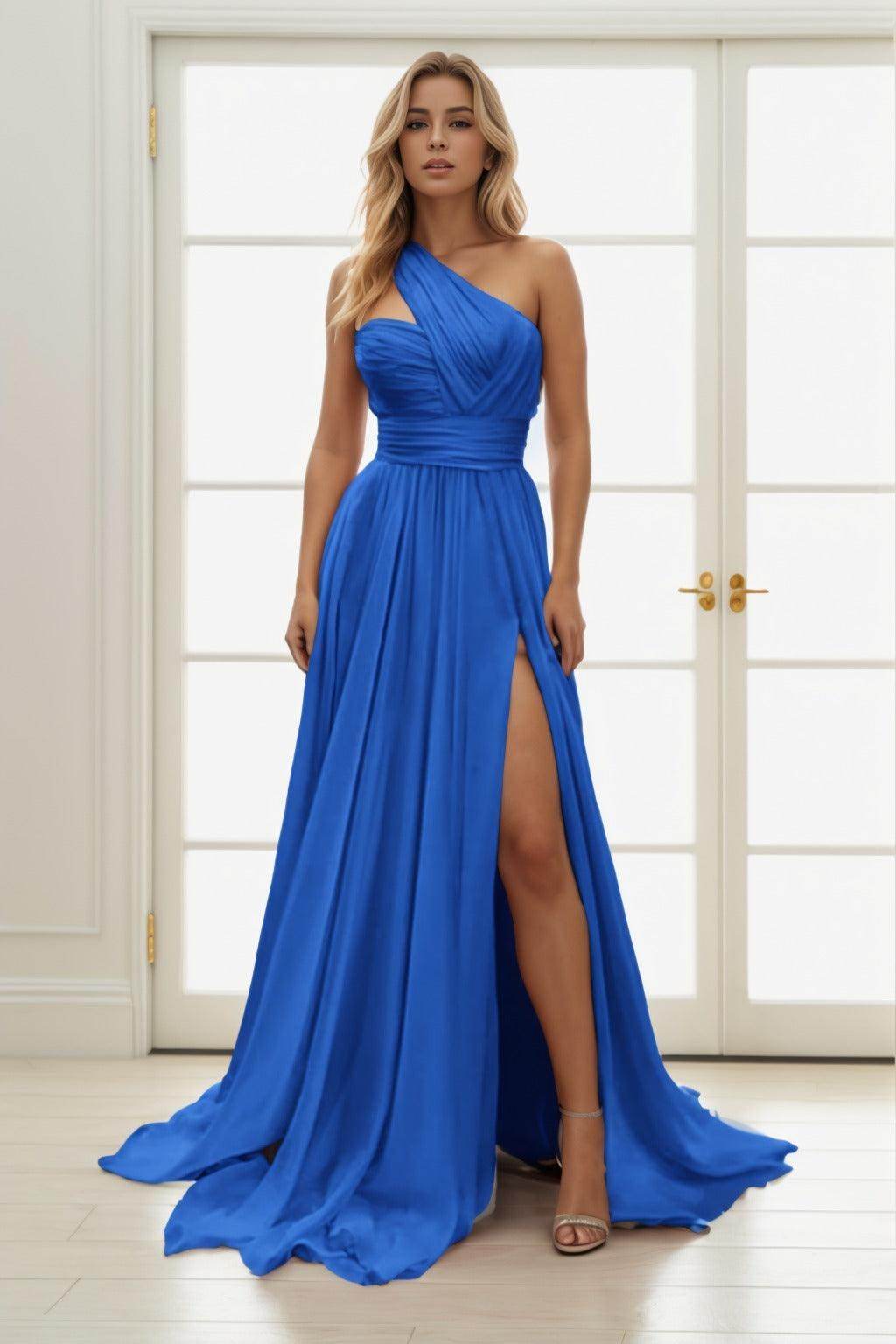 A-Line Maxi Chiffon Prom Dress CS0435