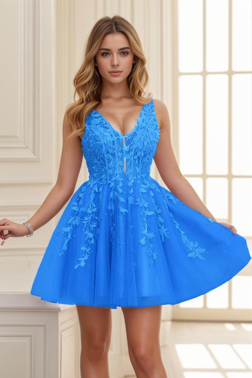 A-line Short-Mini Tulle Prom Dress CS0410