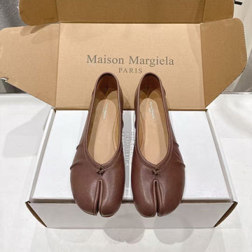 Maison Margiela Ballerina Shoes Brown Leather