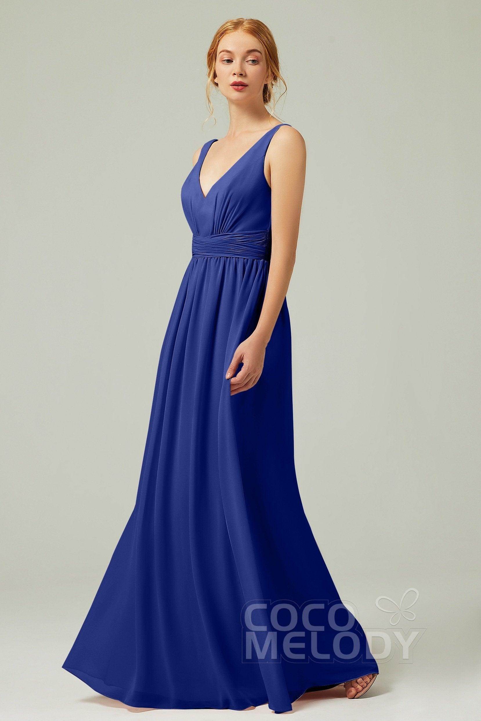 A-Line Floor Length Chiffon Bridesmaid Dress CB0318