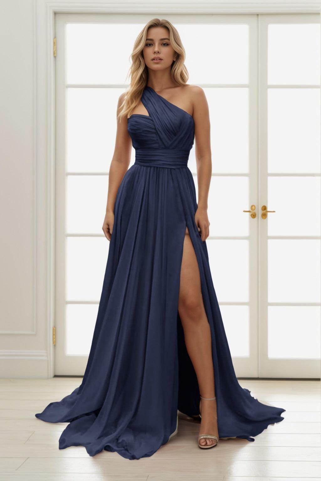 A-Line Maxi Chiffon Prom Dress CS0435