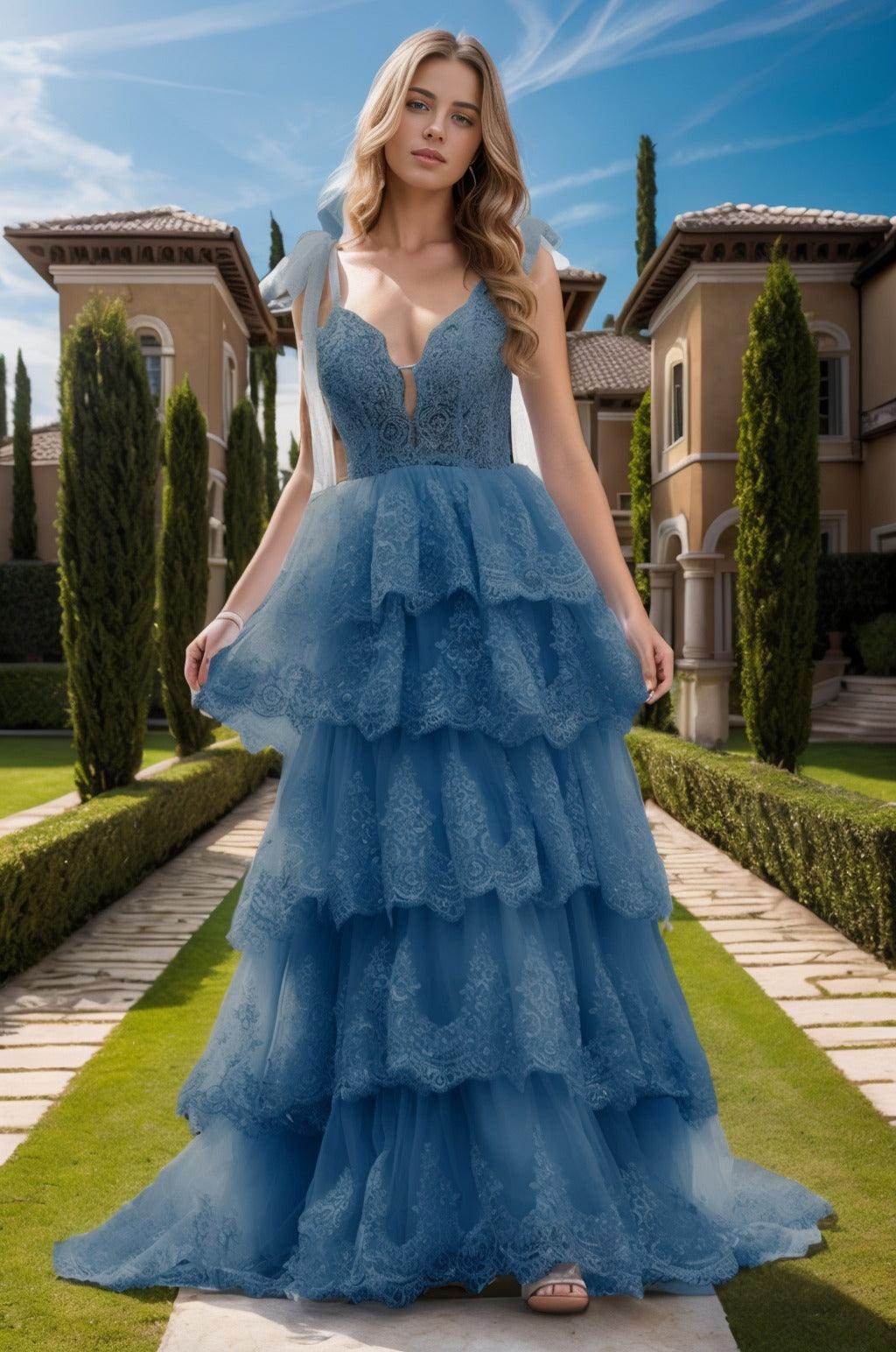 Ball Gown Sweep-Brush Train Tulle Prom Dress CS0461