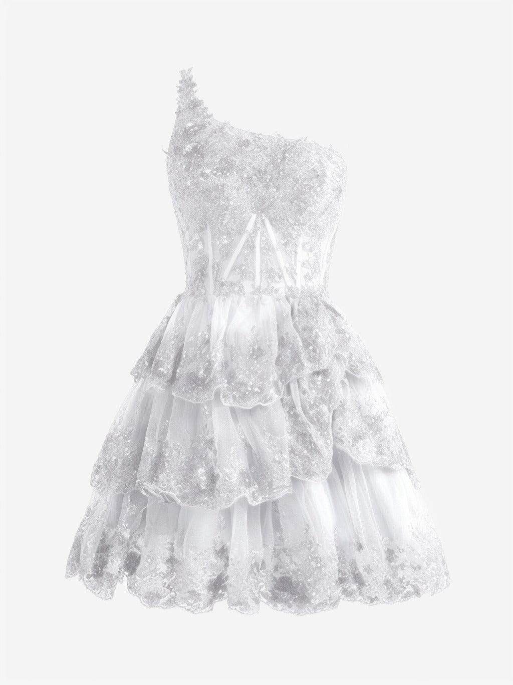 A-line Short Mini Tulle Prom Dress CS0420