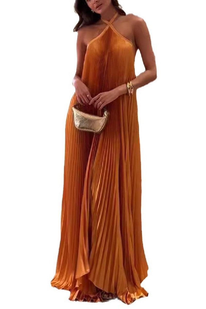 A-Line  Floor Length Silk-Like Wedding Guest Dress 833160632824