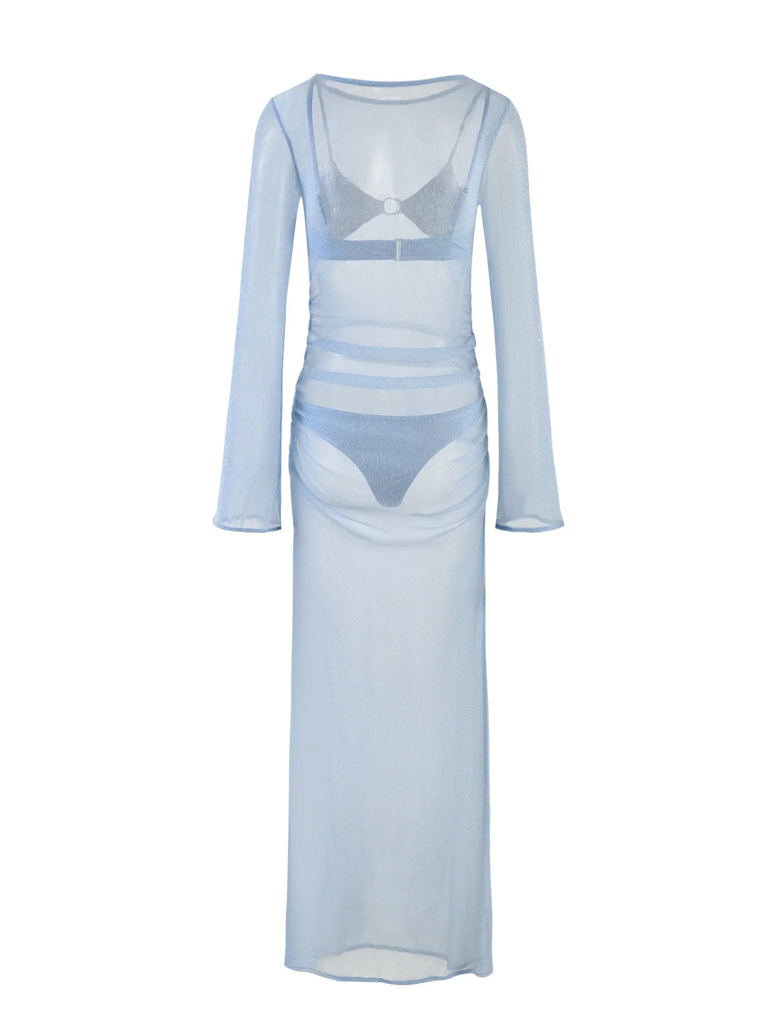 ALAYNA THREE PIECE MAXI DRESS - BLUE : PALE BLUE