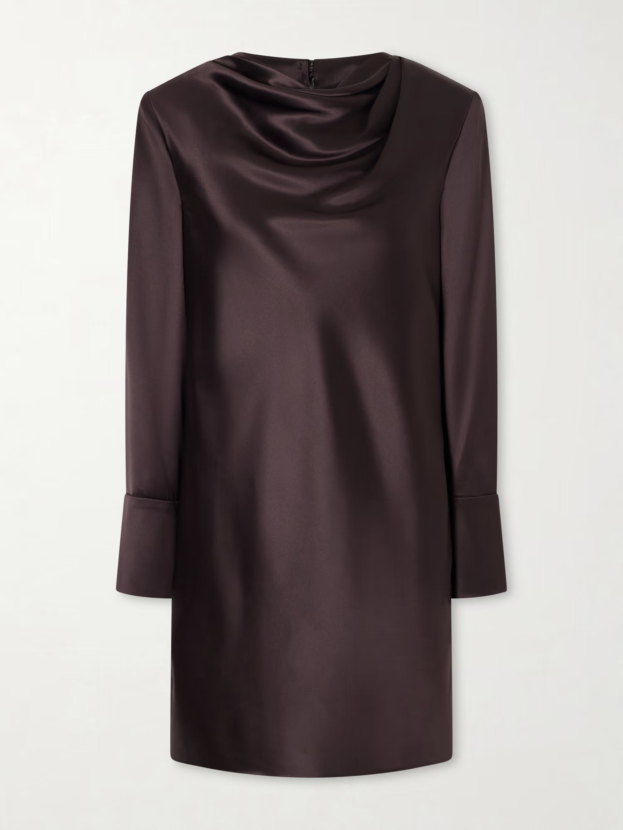 Amal draped silk-blend satin mini dress
