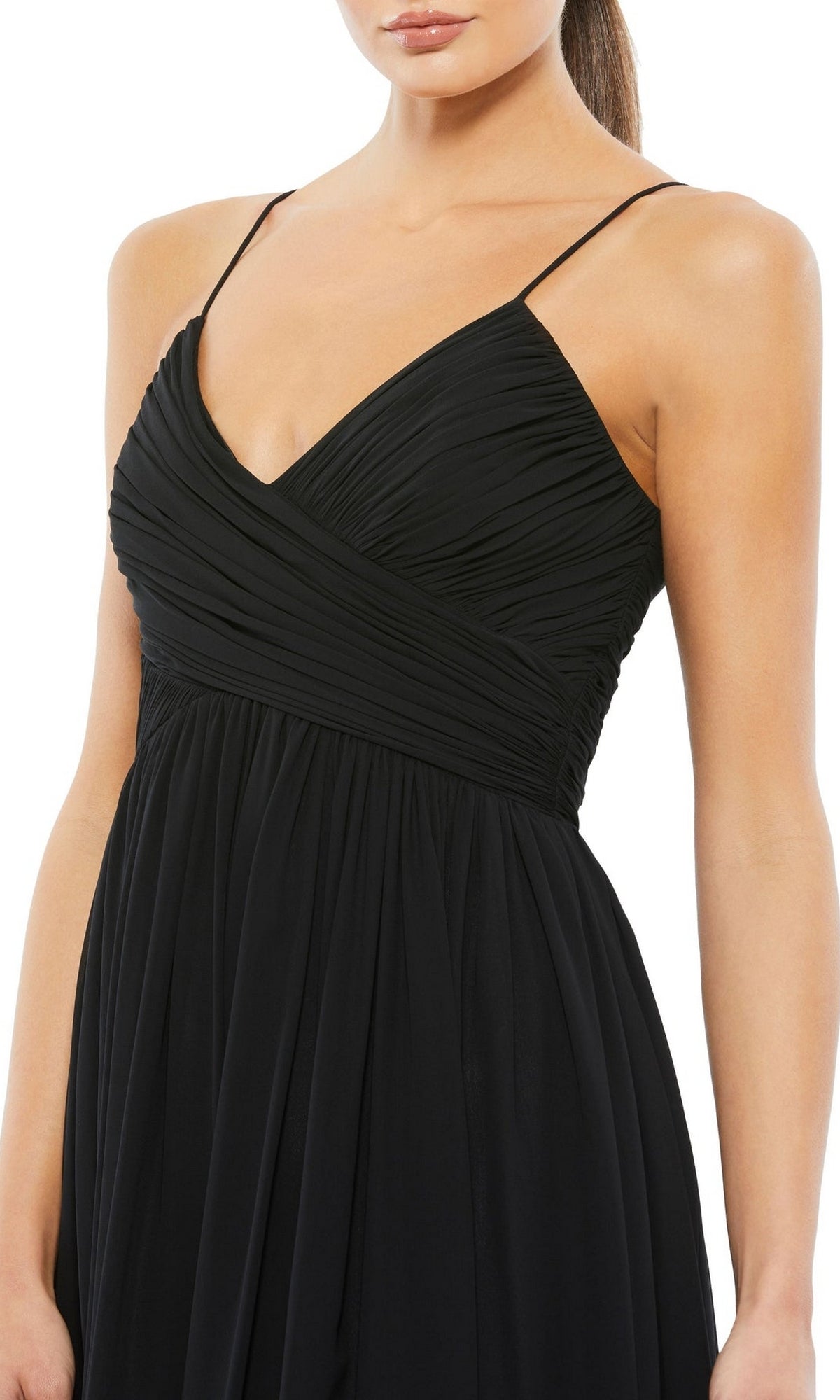 A-Line Midi Wedding Guest Dress: Mac Duggal 70099