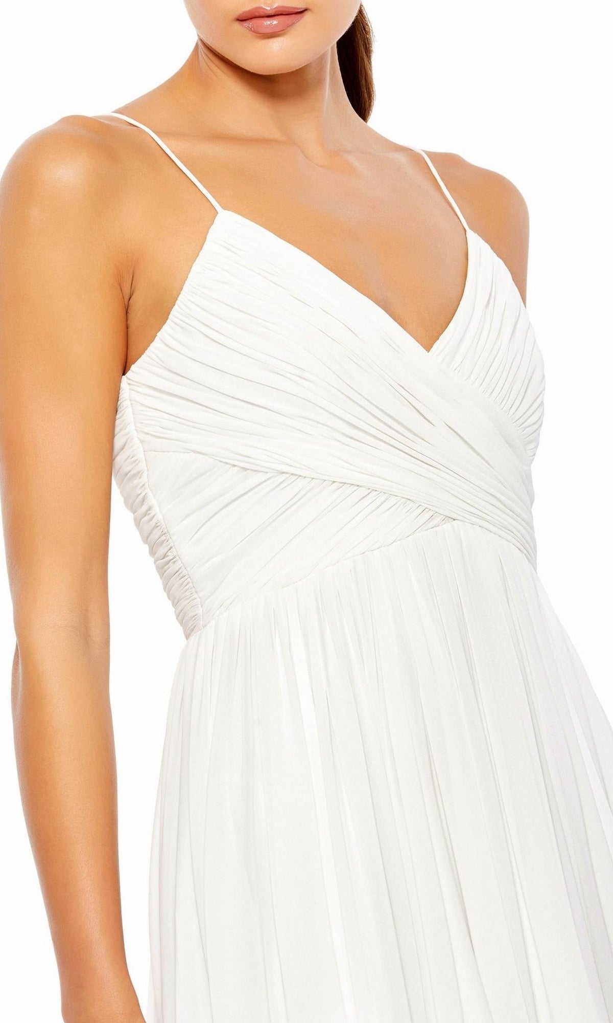 A-Line Midi Wedding Guest Dress: Mac Duggal 70099