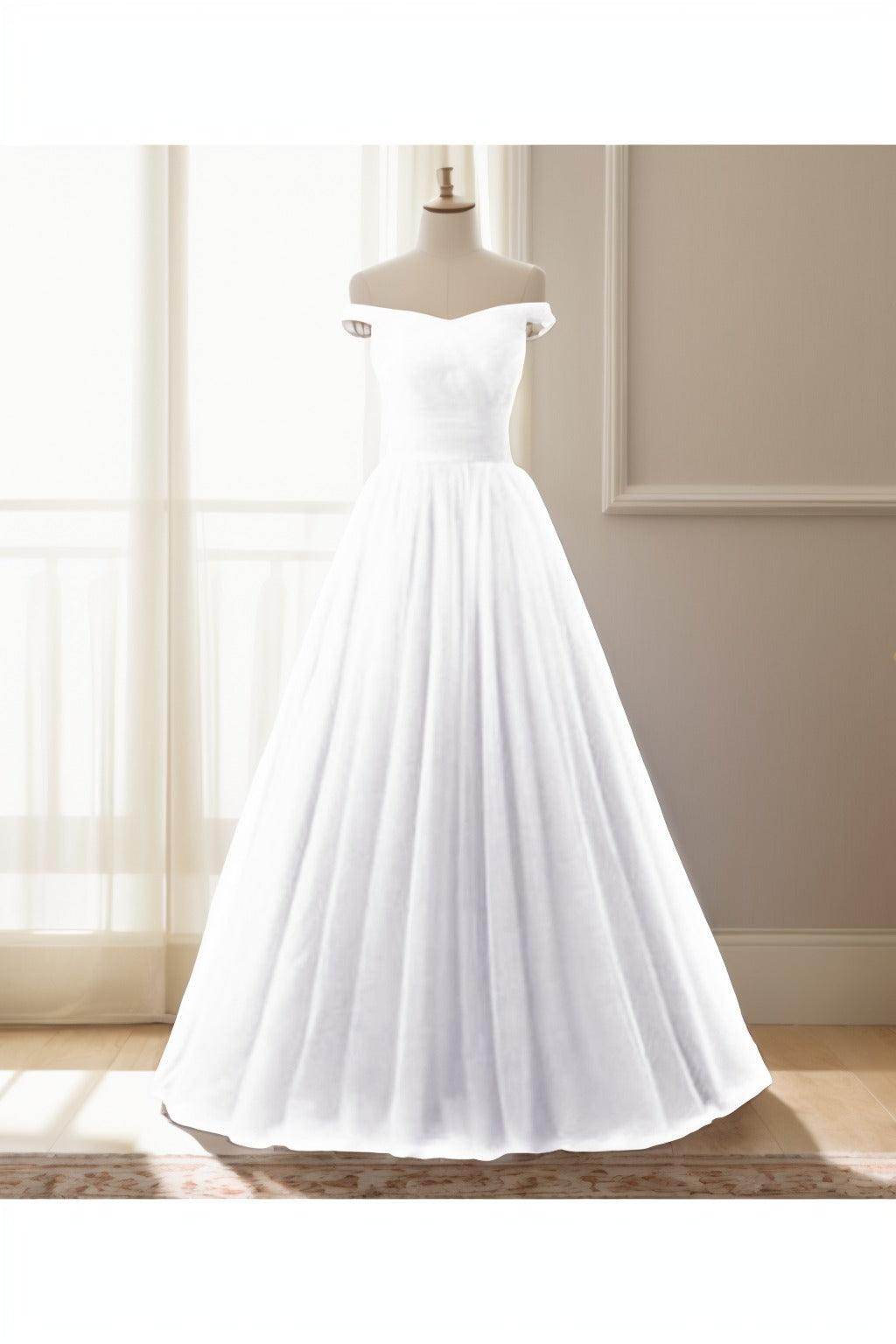 A-Line Floor Length Tulle Prom Dress CS0459