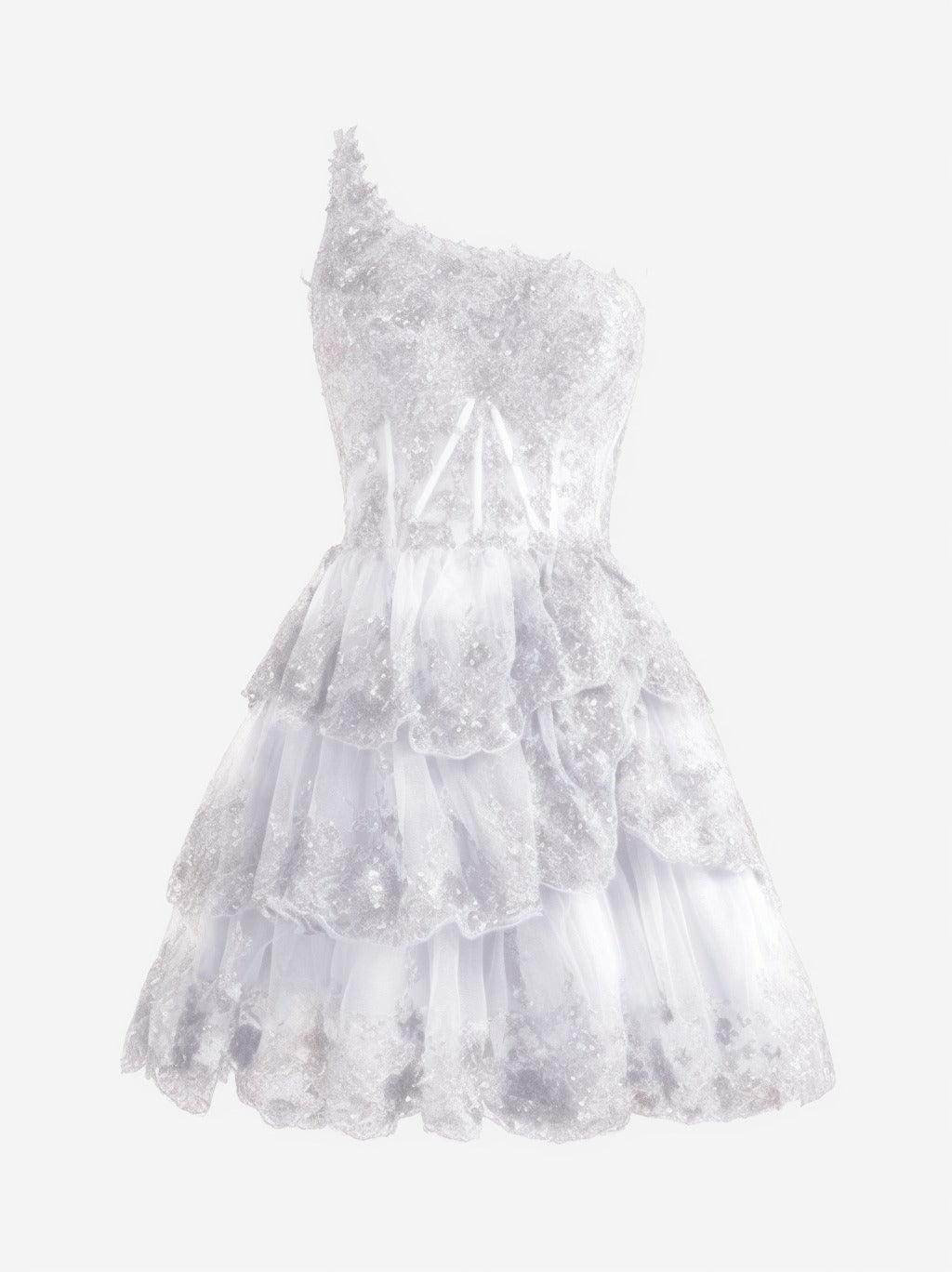 A-line Short Mini Tulle Prom Dress CS0420