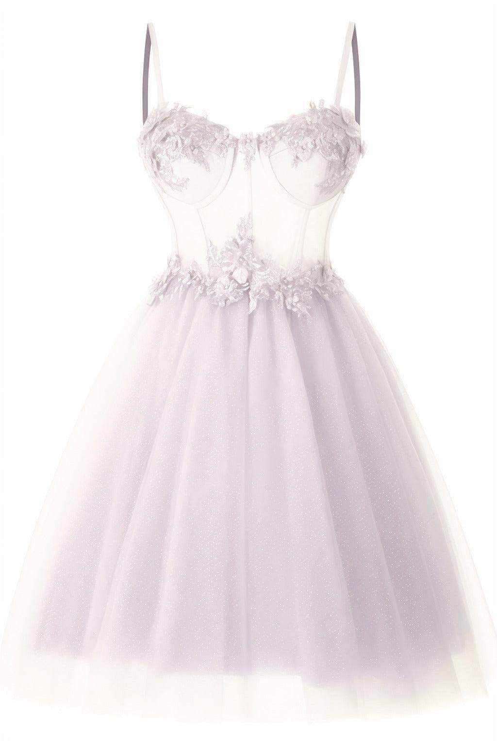 A-Line Short-Mini Tulle Prom Dress CS0400