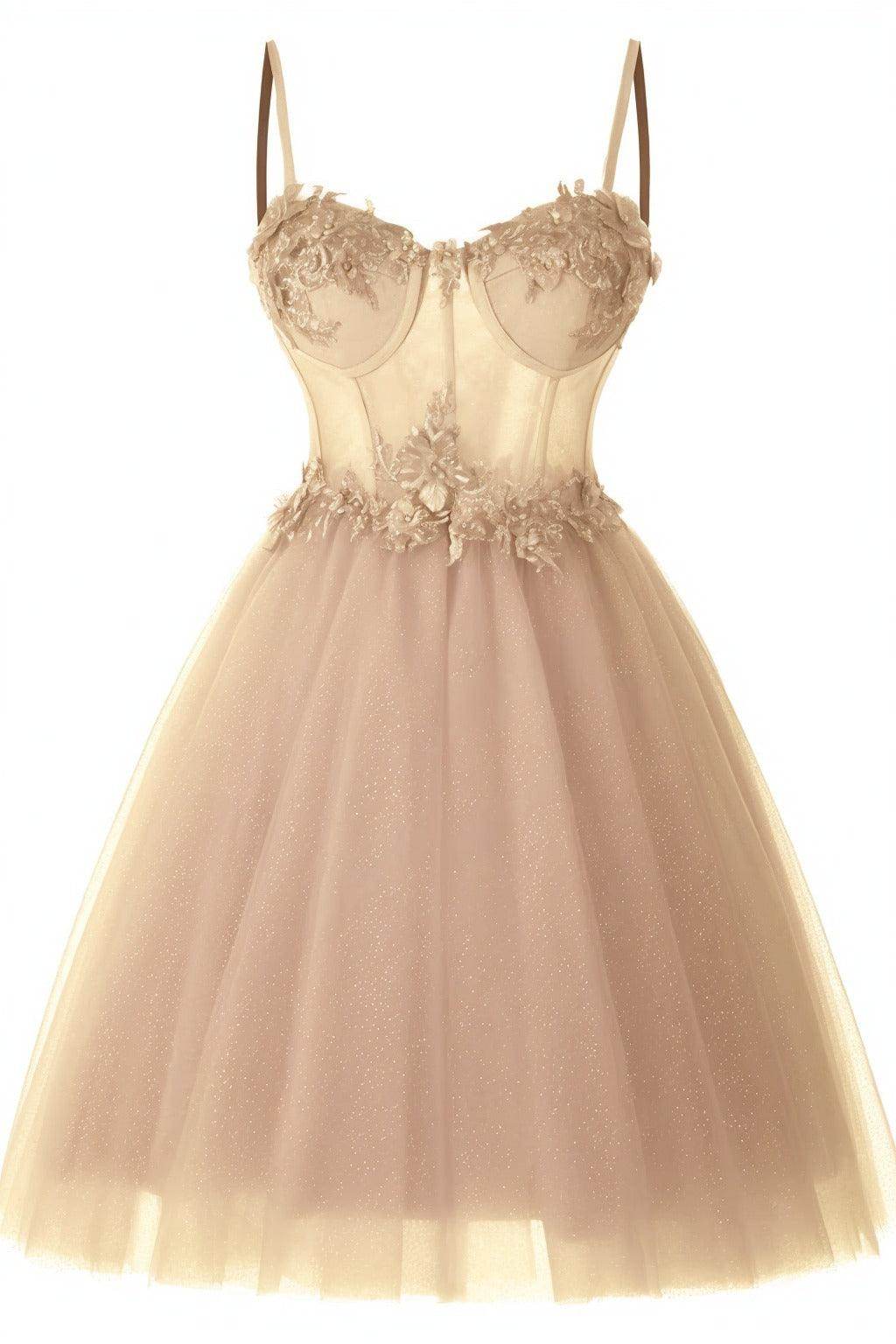 A-Line Short-Mini Tulle Prom Dress CS0400