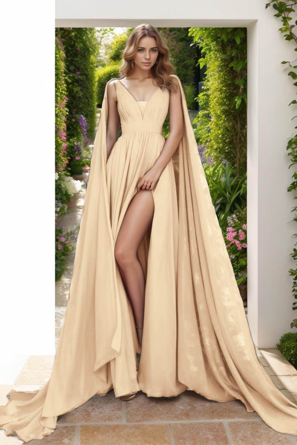A-Line Floor Length Chiffon Prom Dress CS0454