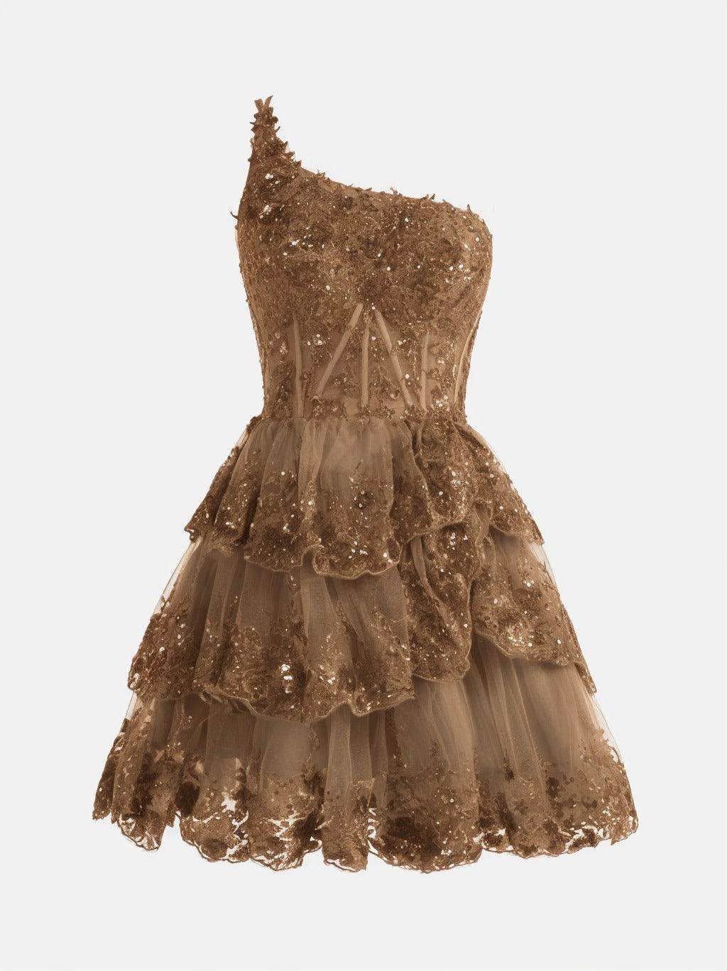A-line Short Mini Tulle Prom Dress CS0420