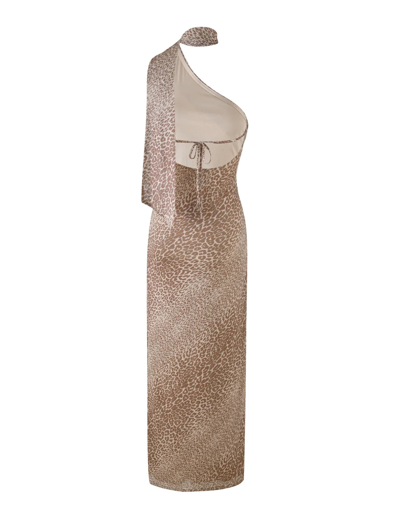 ALLIRA MAXI DRESS - NEUTRAL : LEOPARD