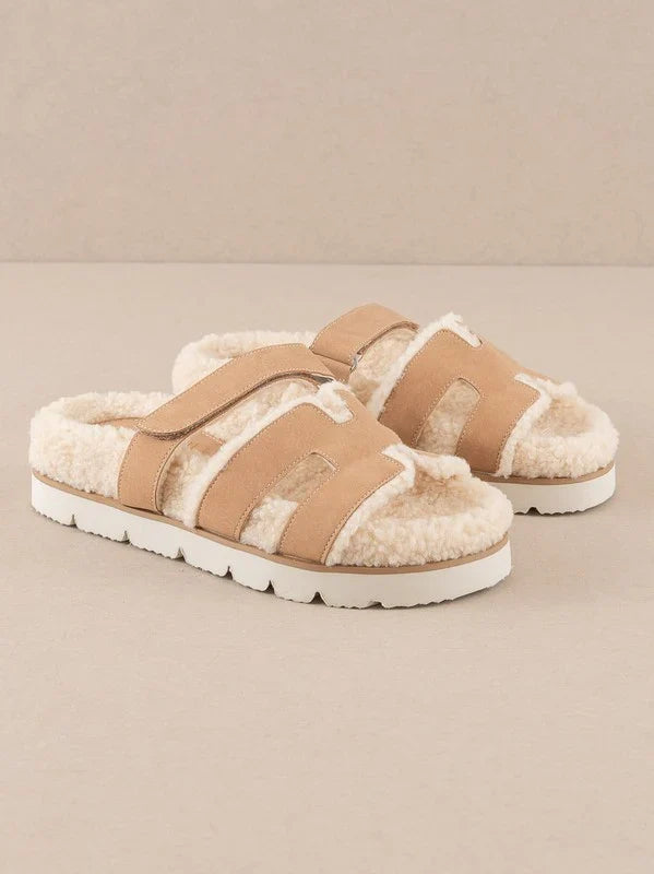 Adelene Sherpa Lined H-Strap Sandal