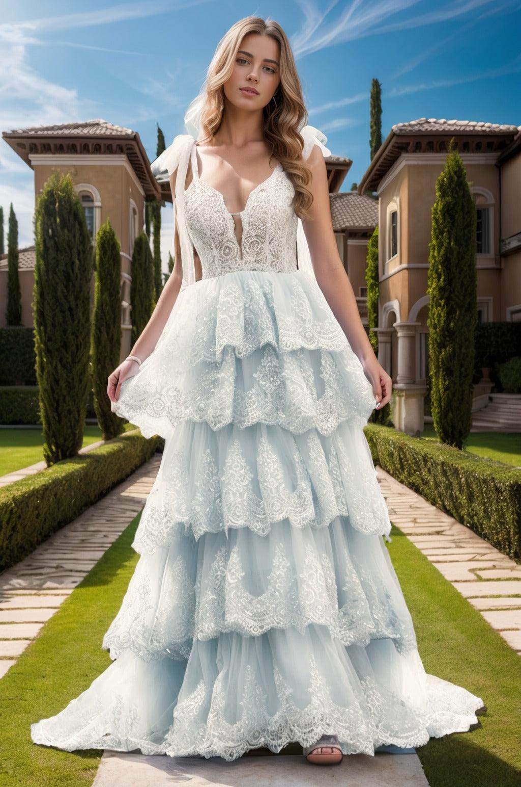 Ball Gown Sweep-Brush Train Tulle Prom Dress CS0461
