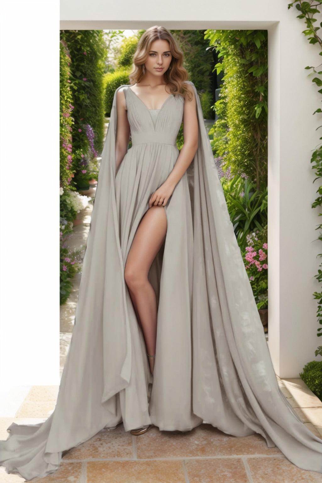 A-Line Floor Length Chiffon Prom Dress CS0454