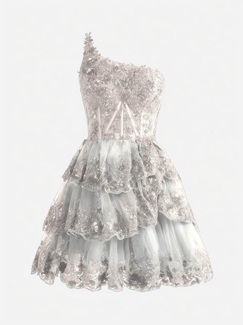 A-line Short Mini Tulle Prom Dress CS0420