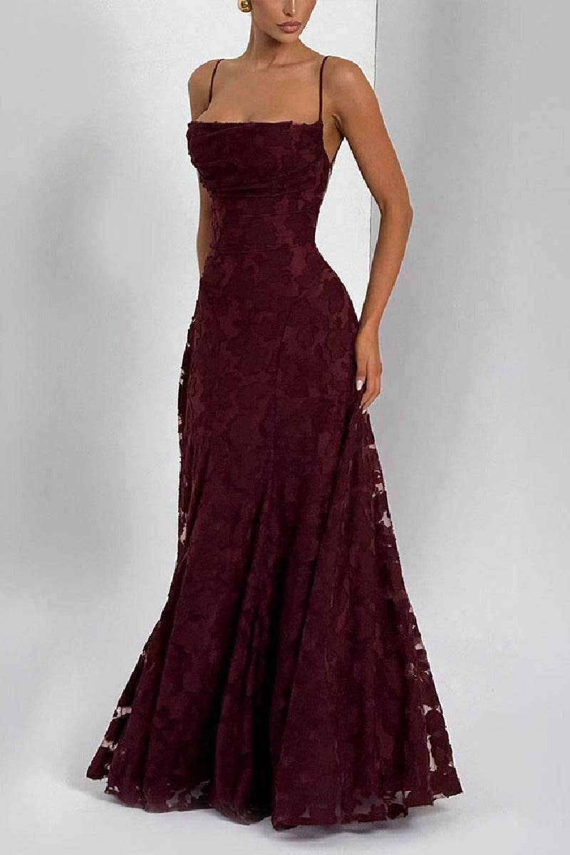 A-Line Maxi Lace Formal Evening Dresses 976108418795