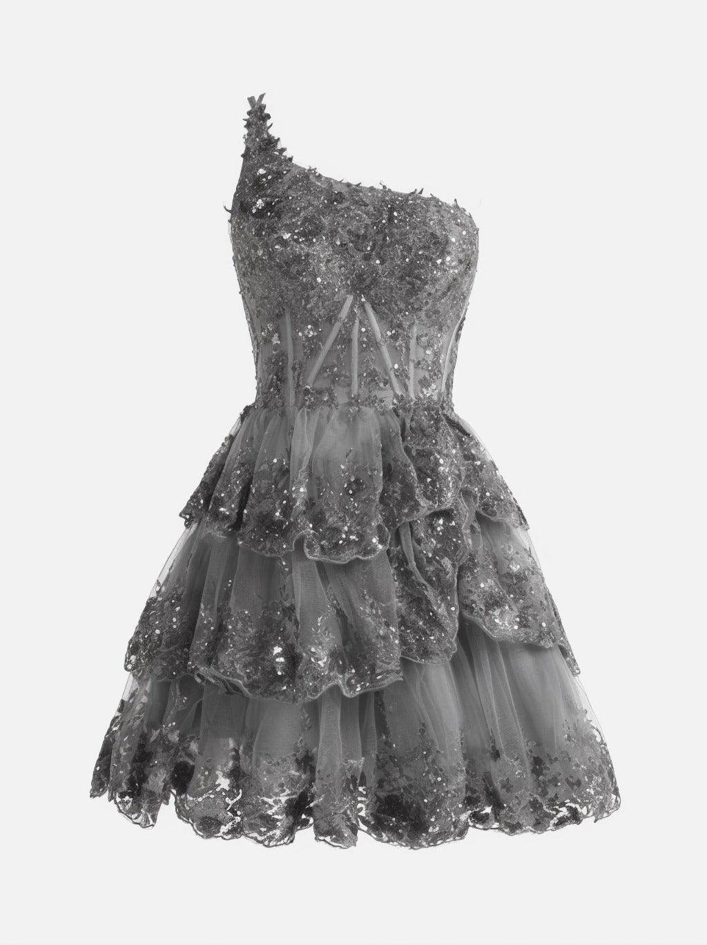 A-line Short Mini Tulle Prom Dress CS0420