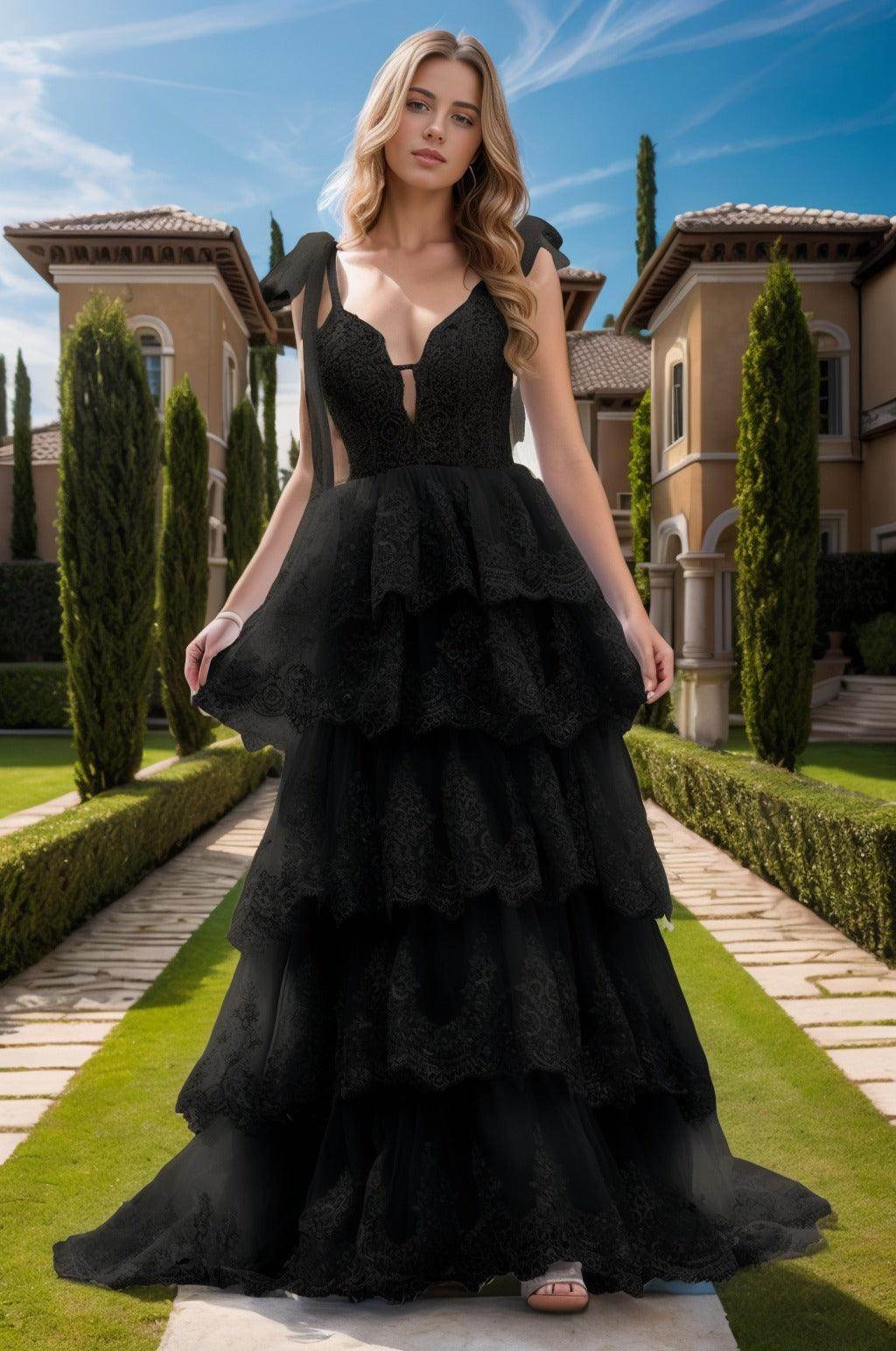 Ball Gown Sweep-Brush Train Tulle Prom Dress CS0461