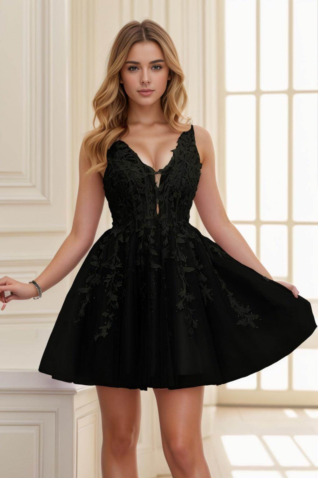 A-line Short-Mini Tulle Prom Dress CS0410