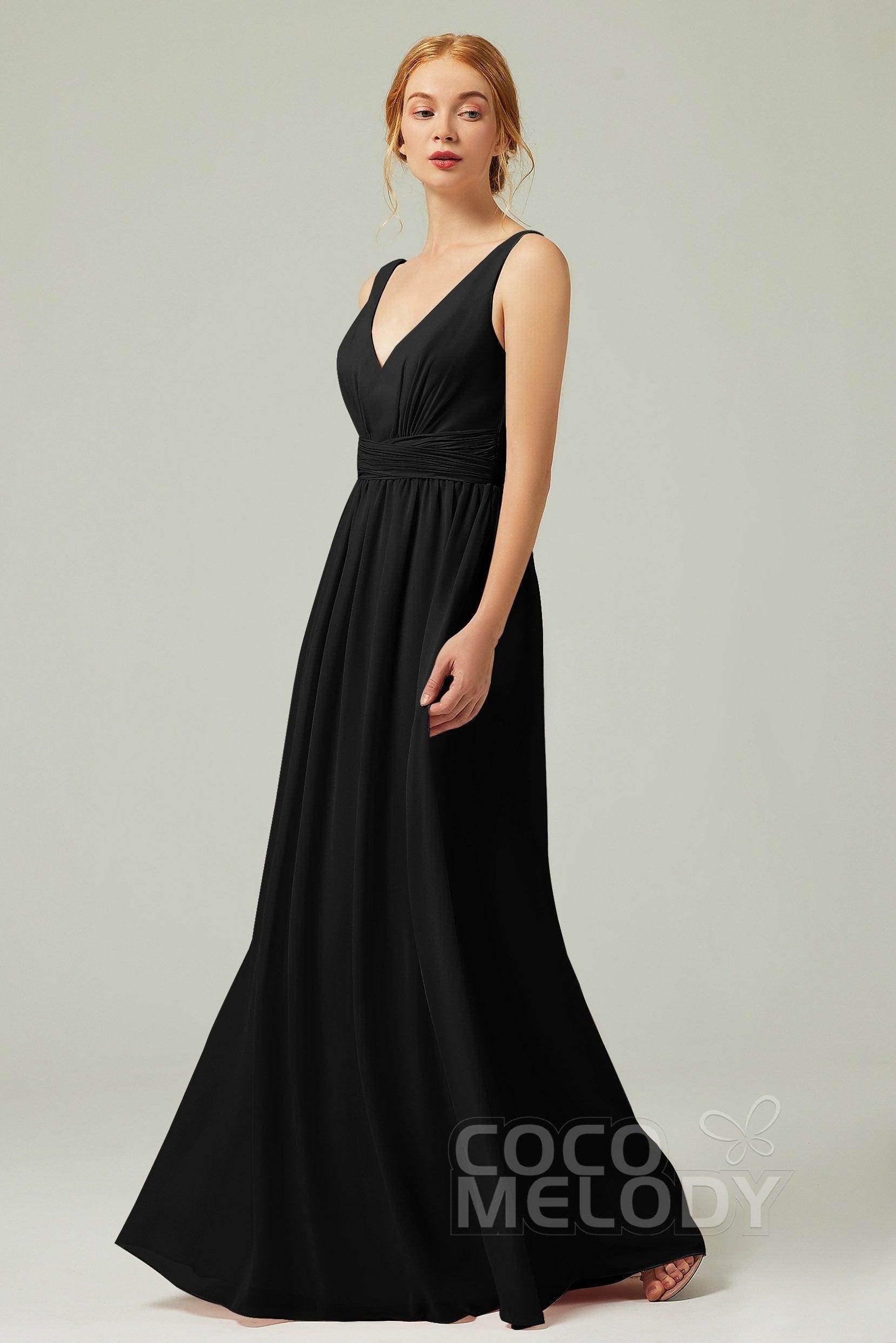 A-Line Floor Length Chiffon Bridesmaid Dress CB0318