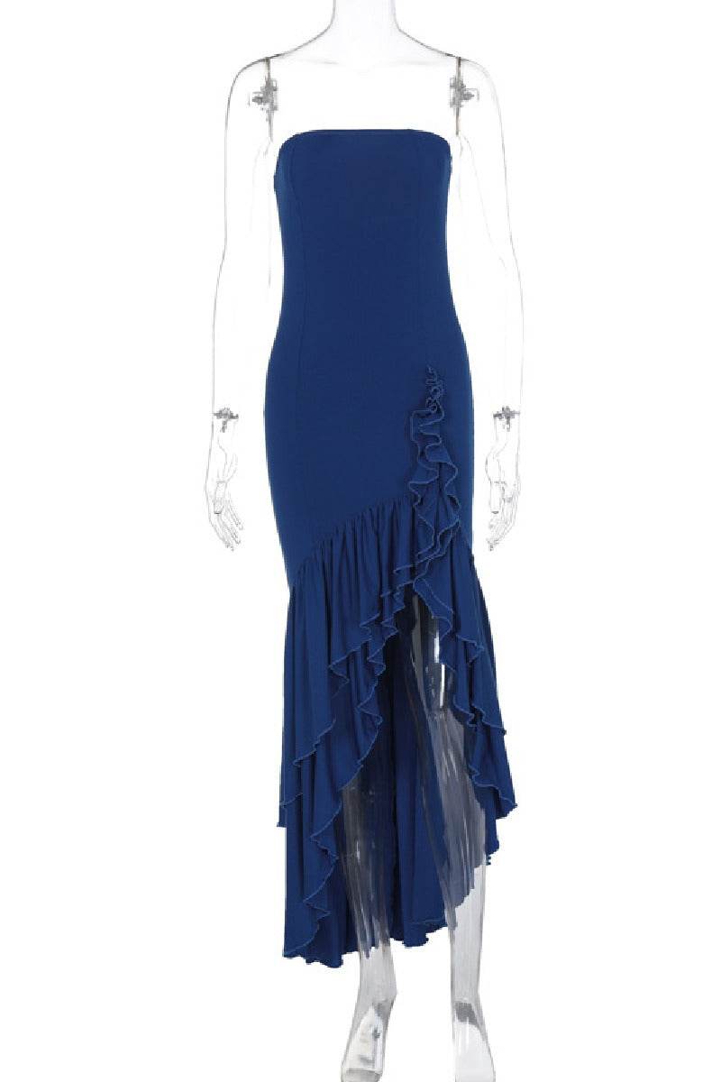 Mermaid High-Low Stretch Formal Evening Dresses 746074126248
