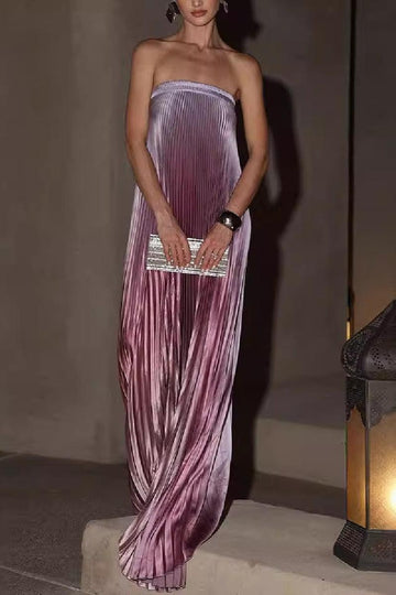A-Line Floor Length Bronzing Fabric Wedding Guest Dress 832564519620