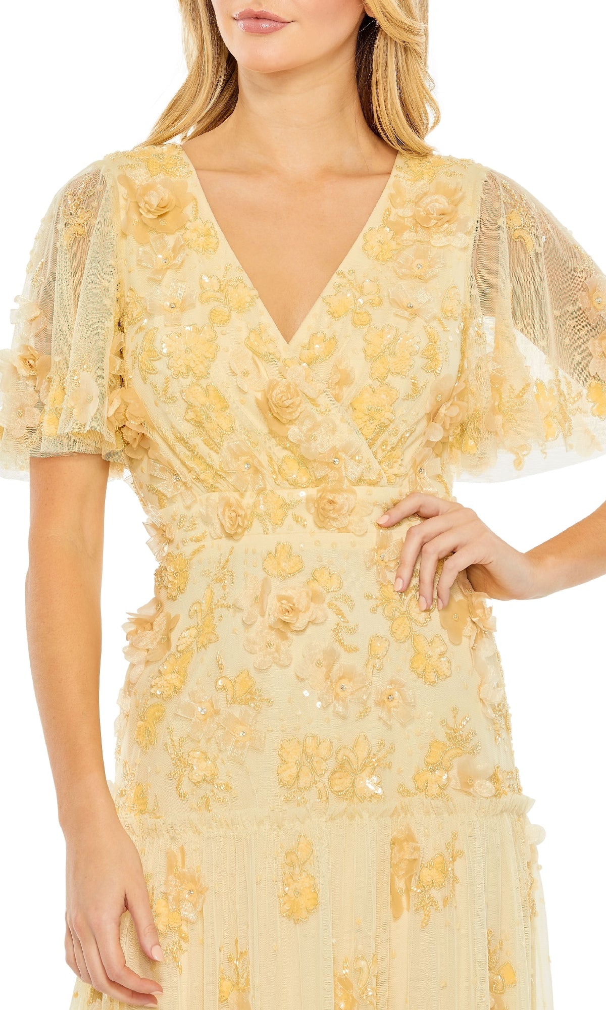 A-Line Wedding Guest Dress: Mac Duggal 9207