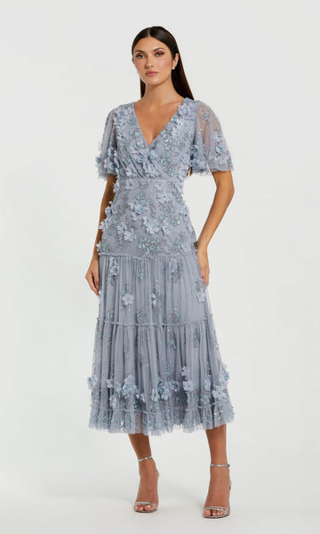 A-Line Wedding Guest Dress: Mac Duggal 9207