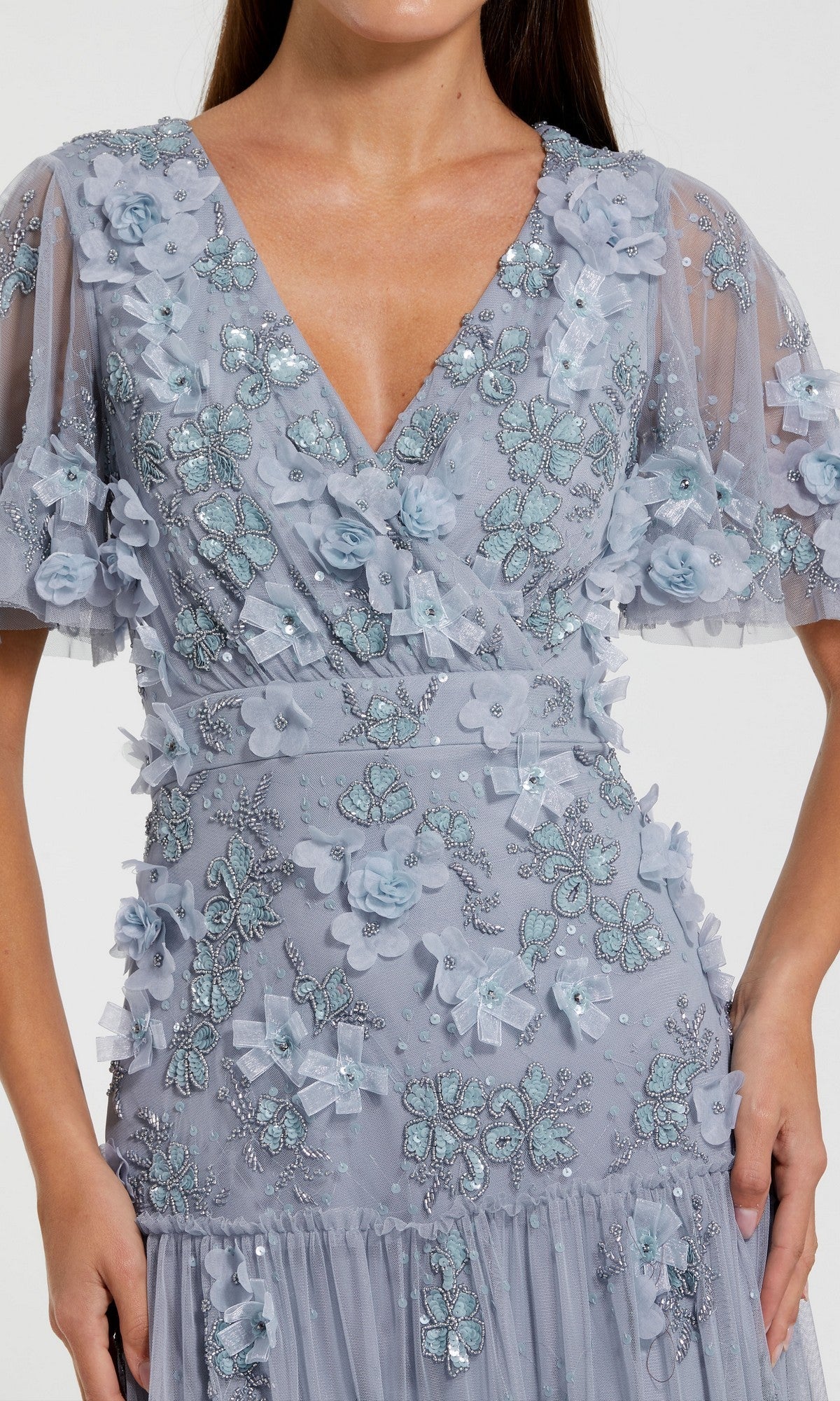 A-Line Wedding Guest Dress: Mac Duggal 9207