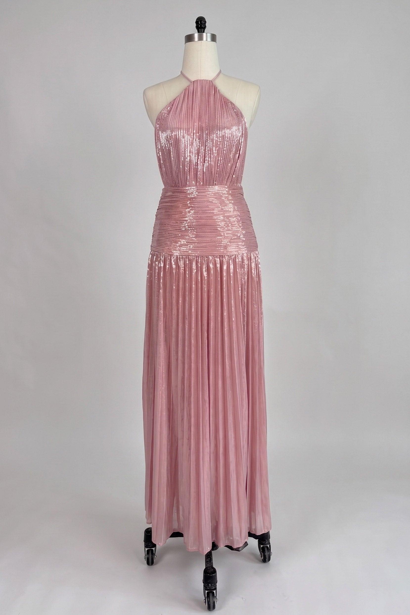 Sheath-Column Floor Length Bronzing Fabric Wedding Guest Dress 924470310173