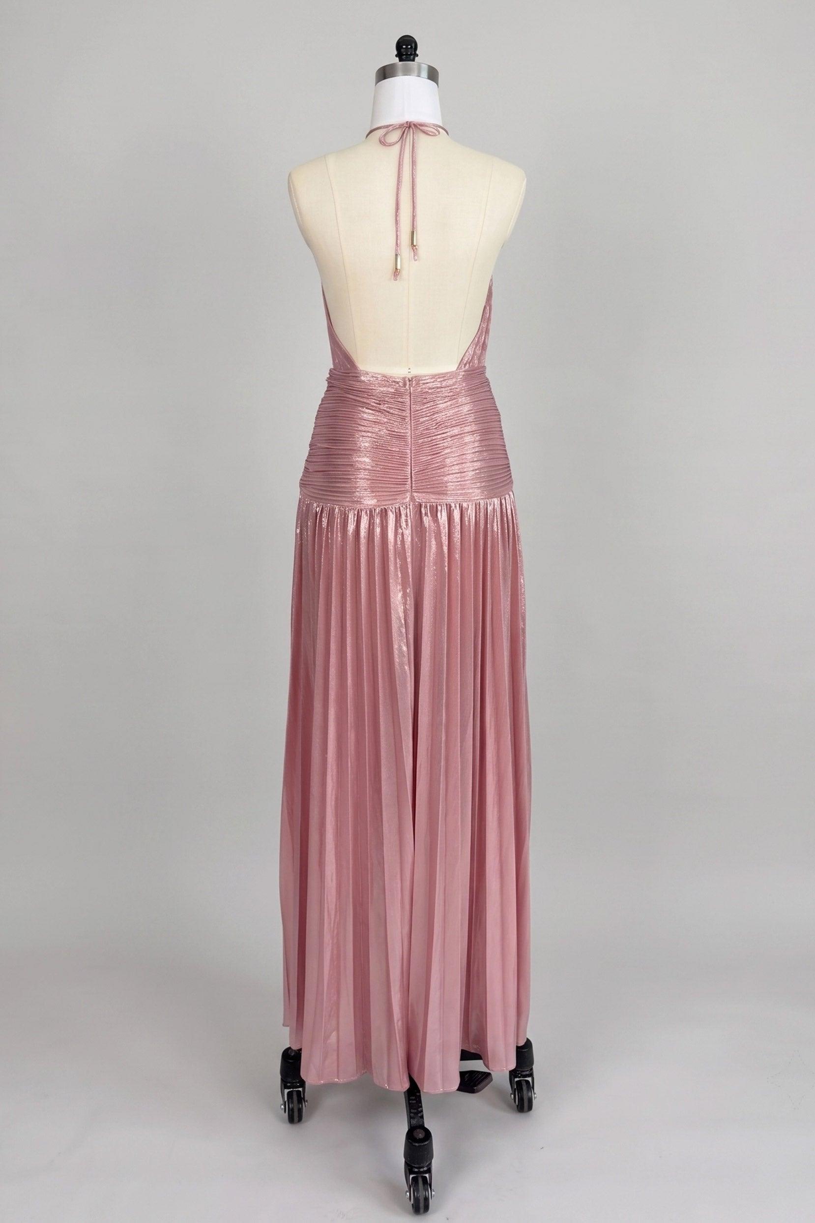 Sheath-Column Floor Length Bronzing Fabric Wedding Guest Dress 924470310173