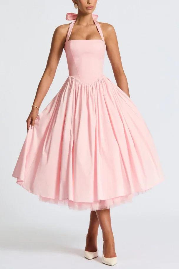 A-Line Midi Satin Formal Evening Dresses 848413339701