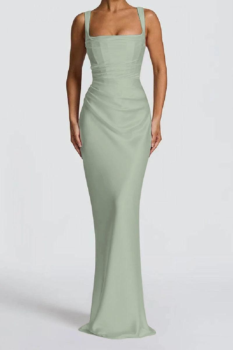 Sheath-Column Maxi Satin Formal Evening Dresses 971343877638