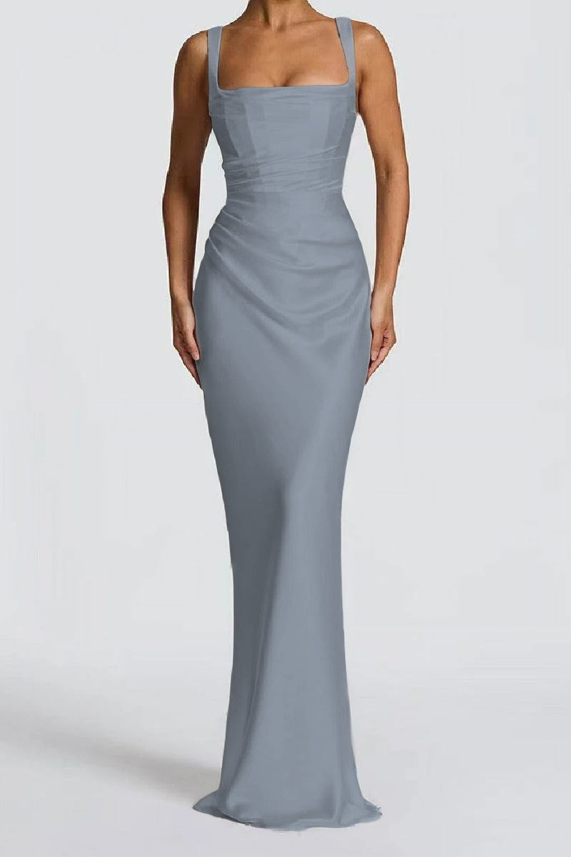 Sheath-Column Maxi Satin Formal Evening Dresses 971343877638