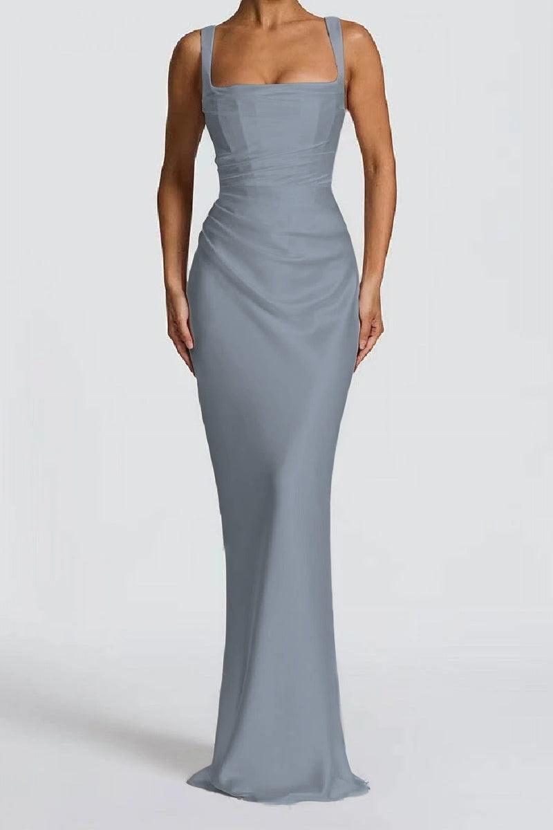 Sheath-Column Maxi Satin Formal Evening Dresses 971343877638