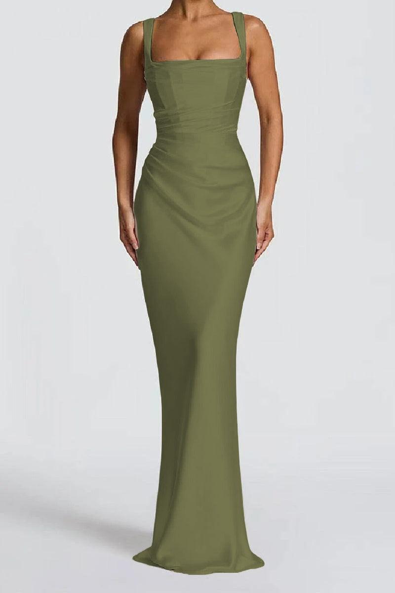 Sheath-Column Maxi Satin Formal Evening Dresses 971343877638