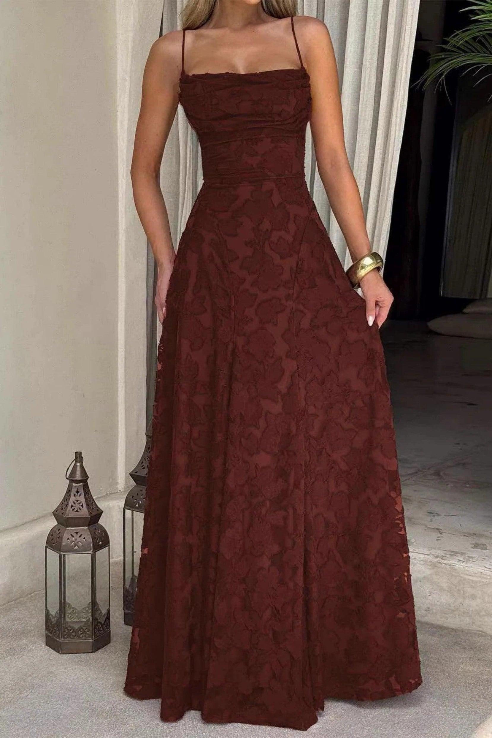 A-Line Maxi Lace Formal Evening Dresses 976108418795