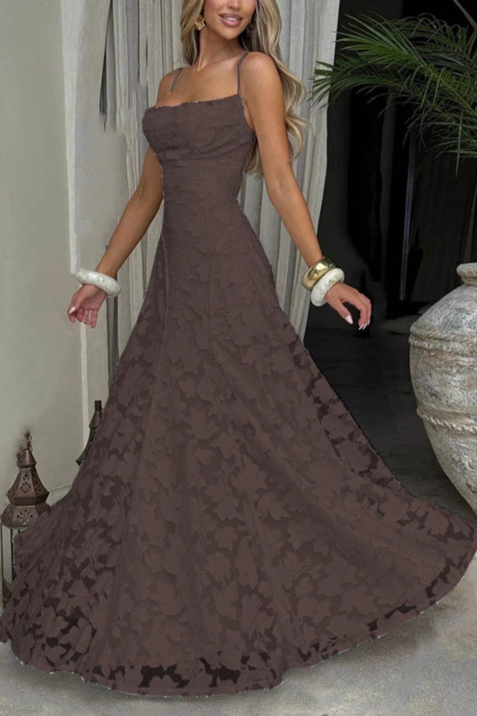 A-Line Maxi Lace Formal Evening Dresses 976108418795
