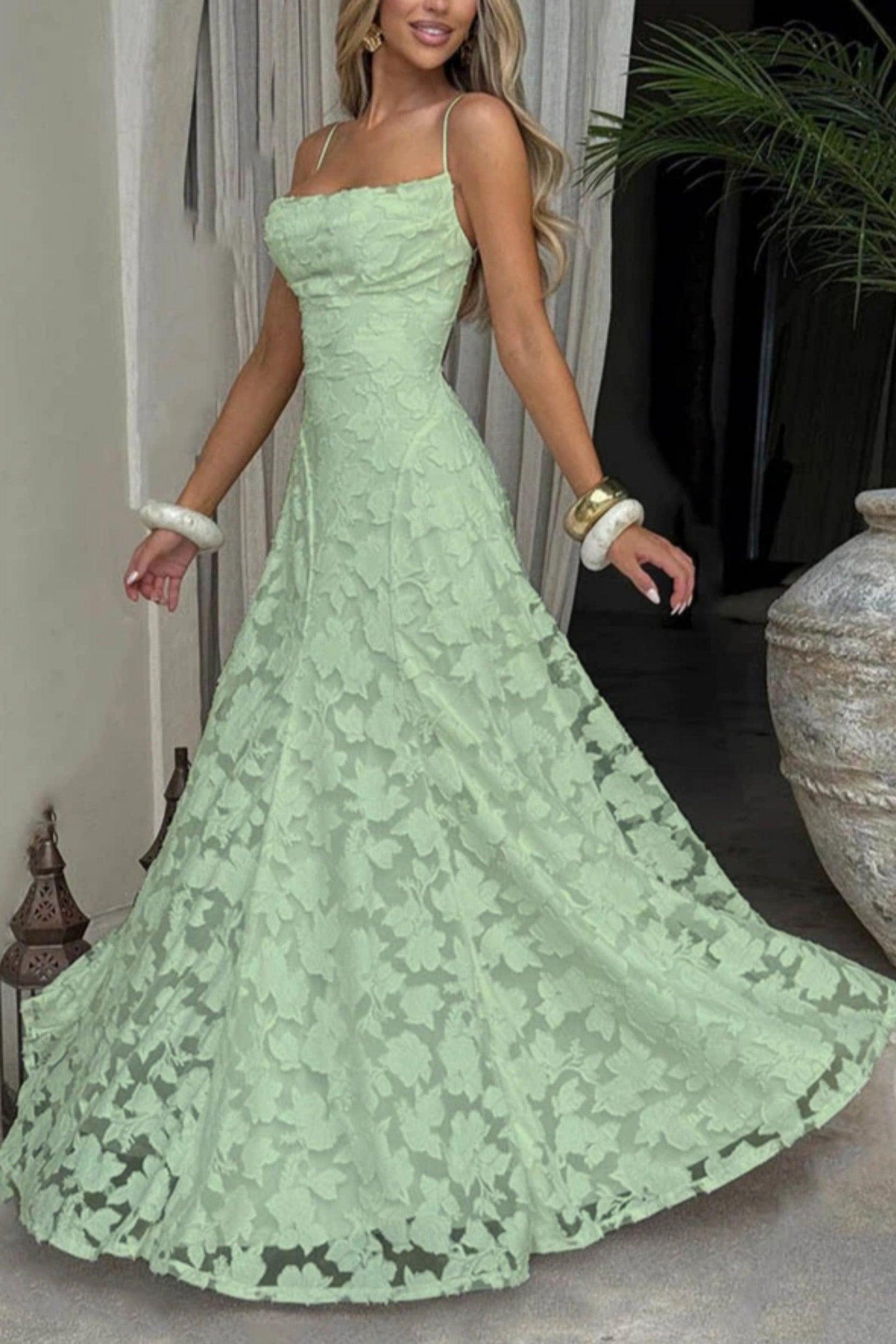 A-Line Maxi Lace Formal Evening Dresses 976108418795