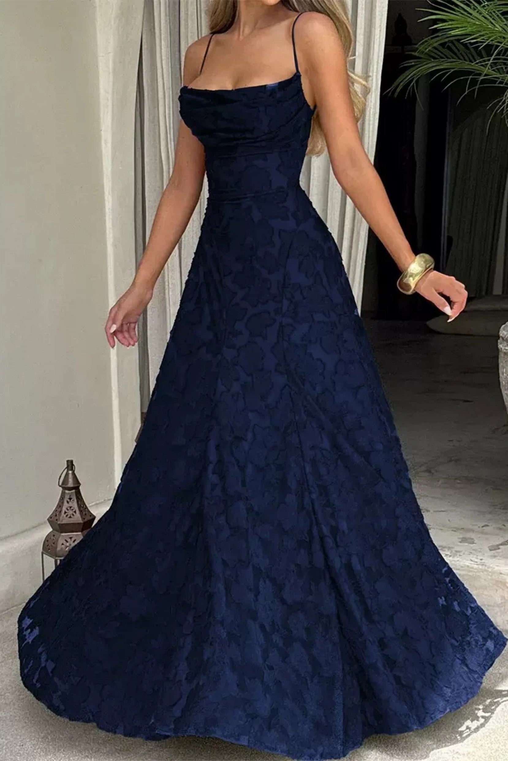 A-Line Maxi Lace Formal Evening Dresses 976108418795