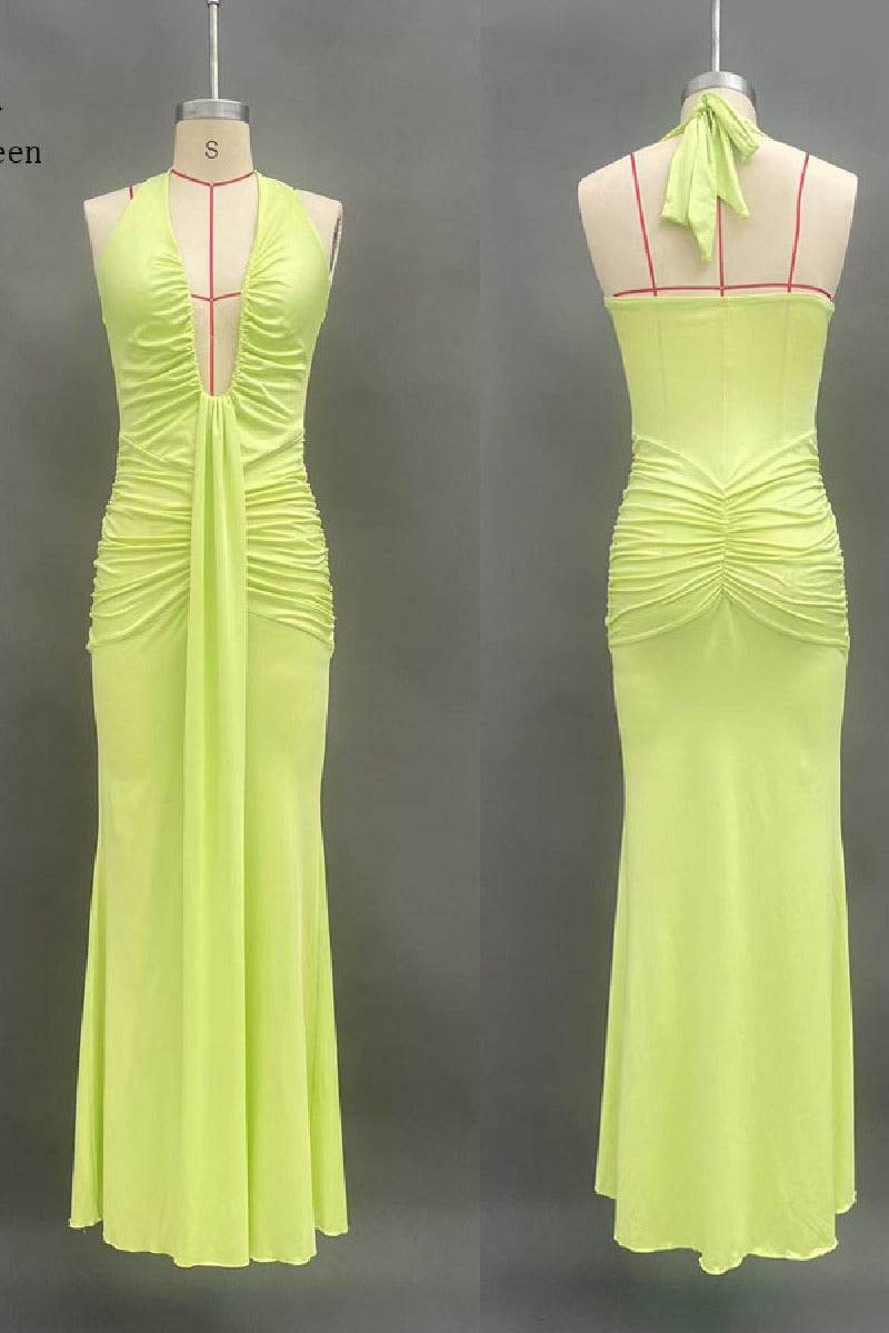 Mermaid	Maxi Knitted Semi Formal Wedding Guest Dresses 917018224683