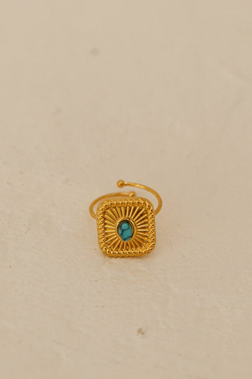 18k Gold Plated Secret Gems Ring Gold