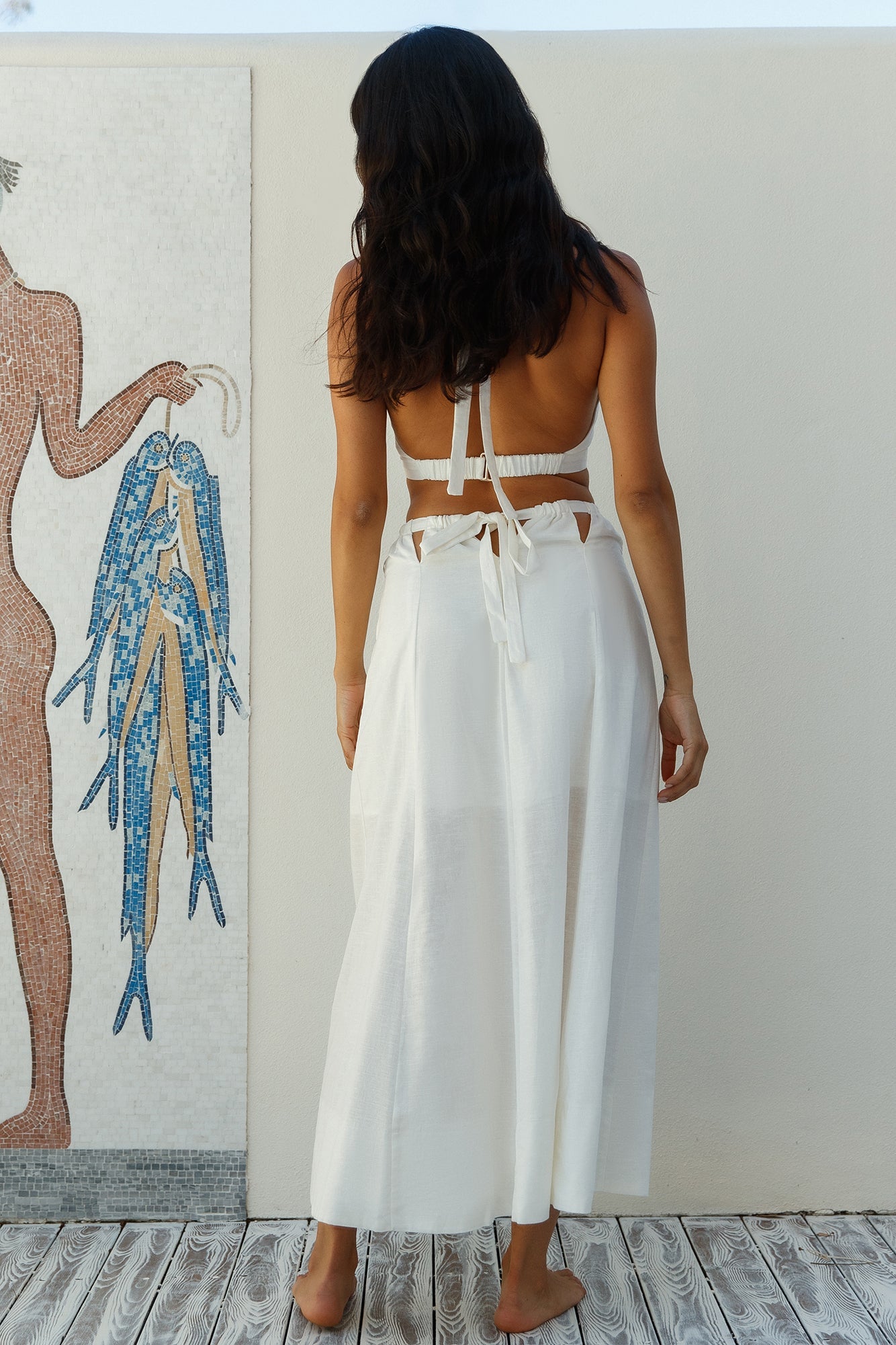 Santorini Sunrise Linen Set White